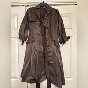 Scarlett Shimmering Brown Trench Coat